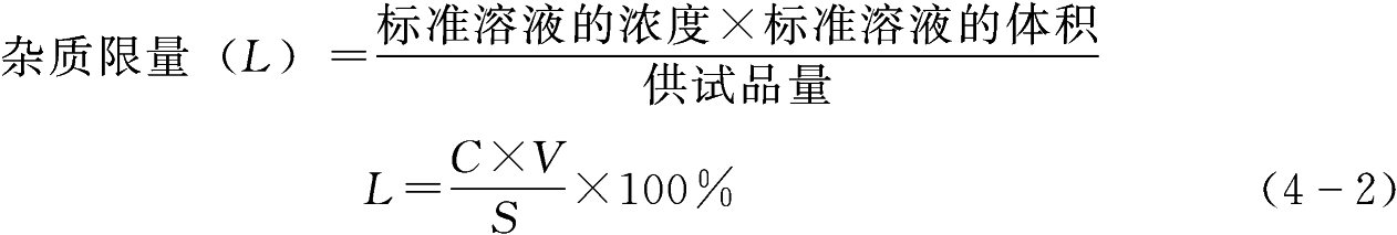 雜質(zhì)限量計算
